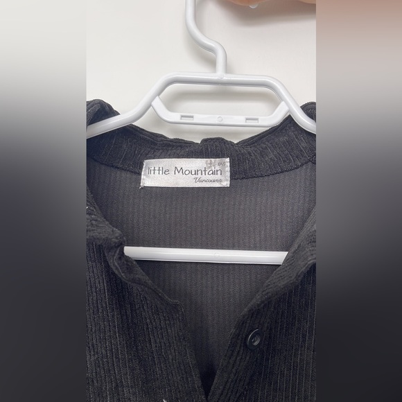 Black Corduroy Light Shacket - Picture 3 of 5